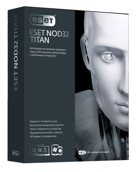 Антивирус Eset NOD32 TITAN version 2 – 1год/3ПК и 1 мобильного устройства (NOD32-EST-NS(BOX2)-1-1)
