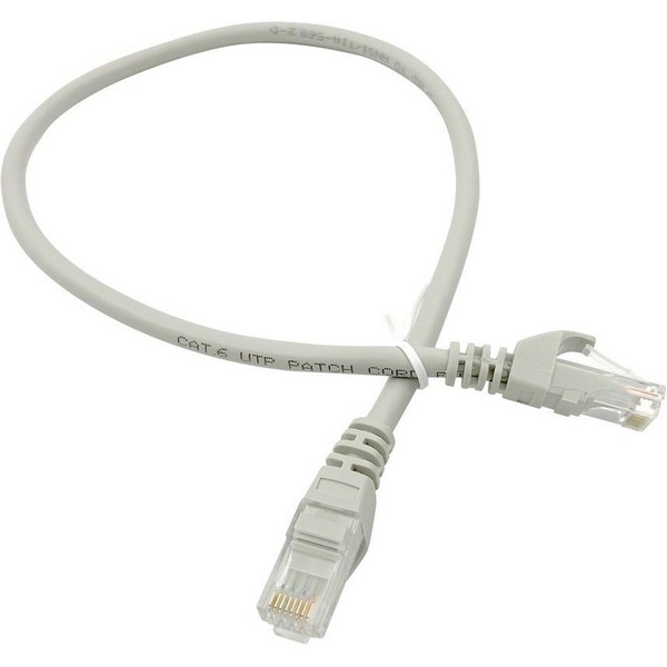 Патч-корд Buro UTP 4 пары cat6 CCA molded RJ-45 20 м, серый